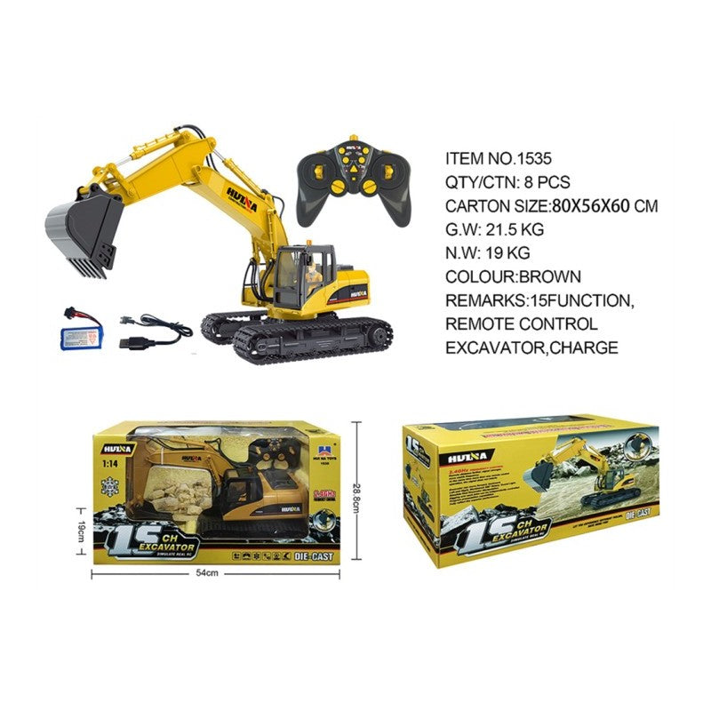 Excavadora RC Huina 1535 15 canales 1/14 15350